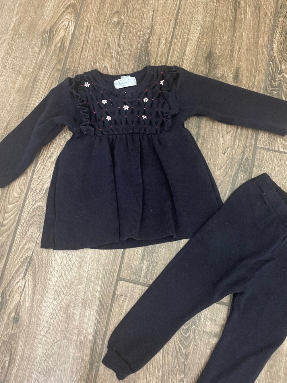 Feltman Bros Girls Navy Sweater Set- new without tags 12 mo